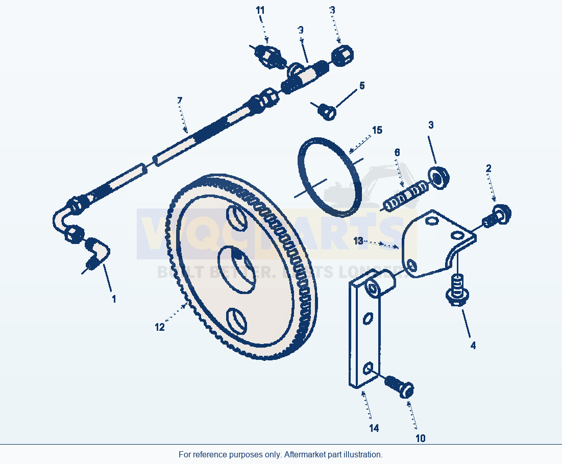 Komatsu WA180-3MC Fuel Pump Coupling parts diagram