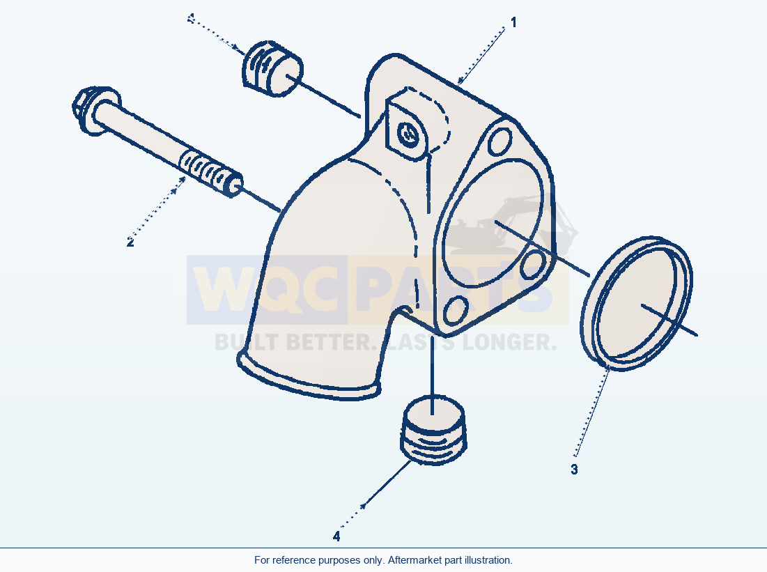 Komatsu WA180-3MC Water Inlet Connection parts diagram