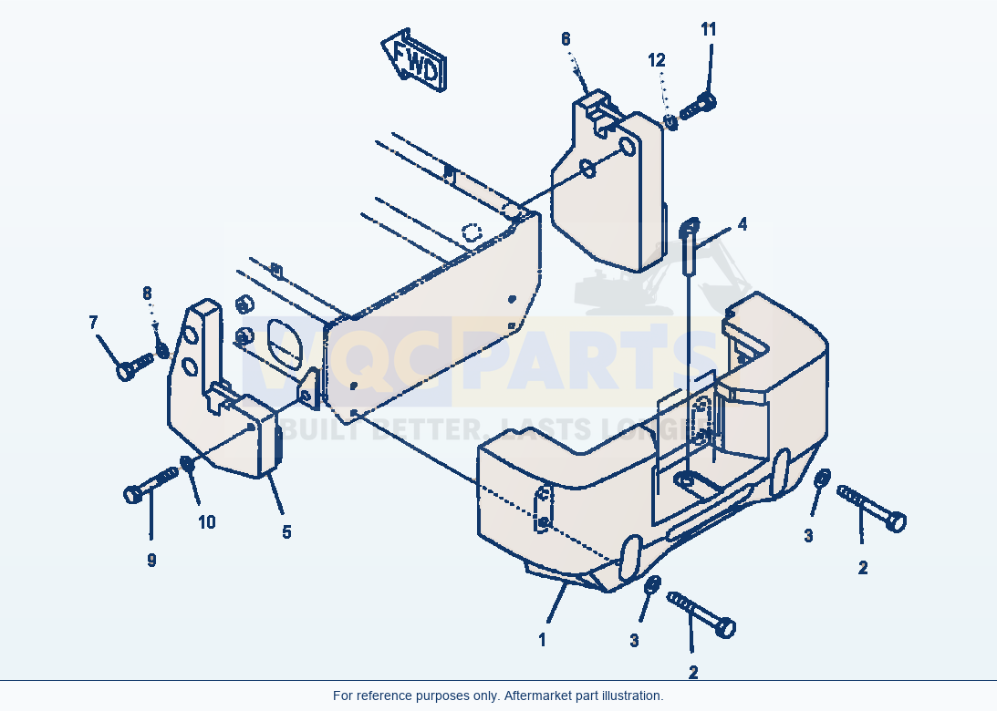 Komatsu WA180-3MC Counterweight - Additional parts diagram