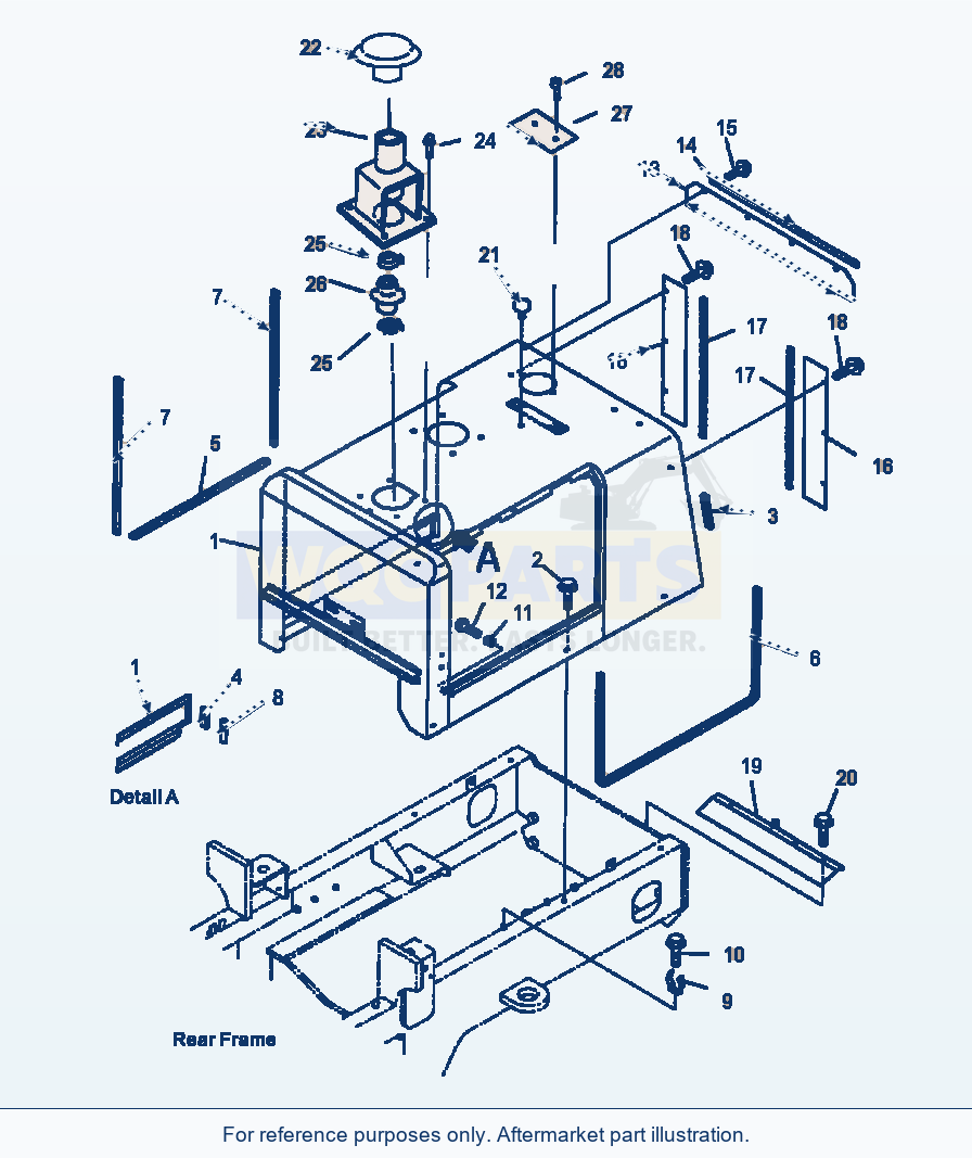 Komatsu WA180-3MC Hood - Engine Hood parts diagram