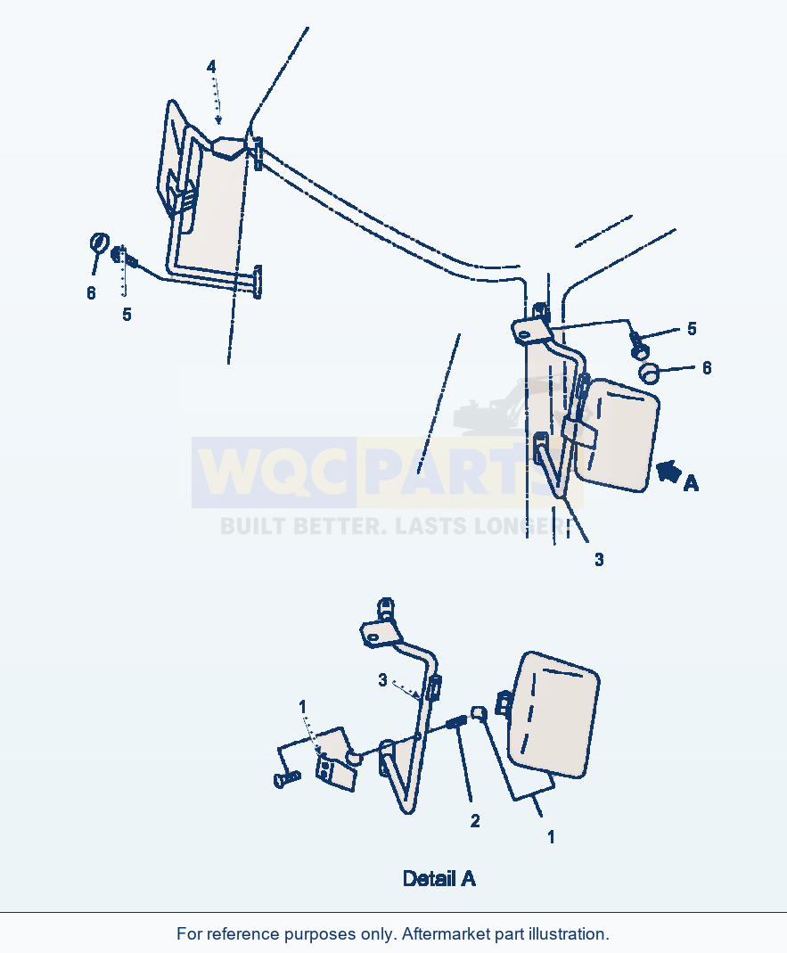 Komatsu WA180-3MC Mirror - Machines With Operator'S Cab parts diagram