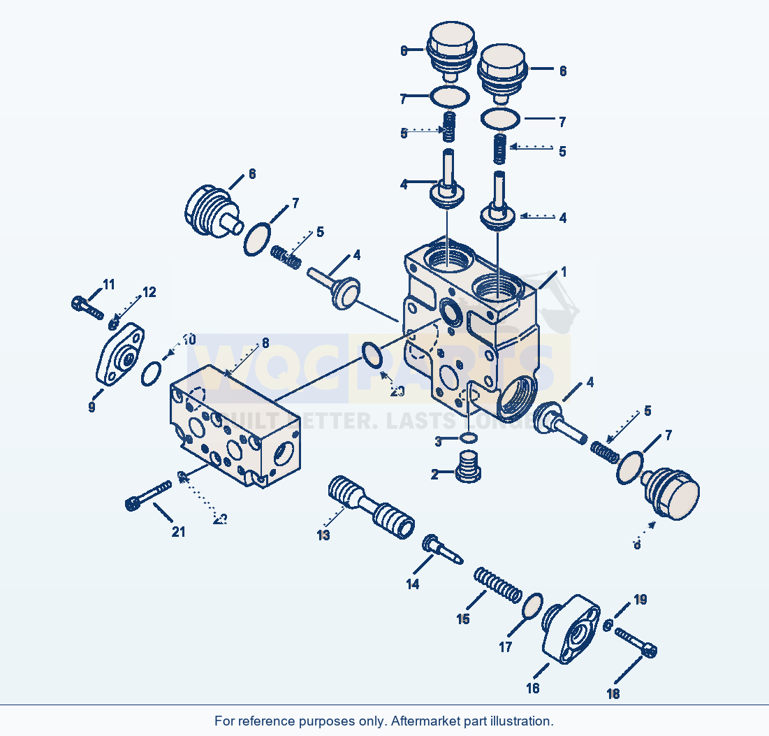 Komatsu WA180-3MC Ground Driven Steering - Diverter Valve parts diagram