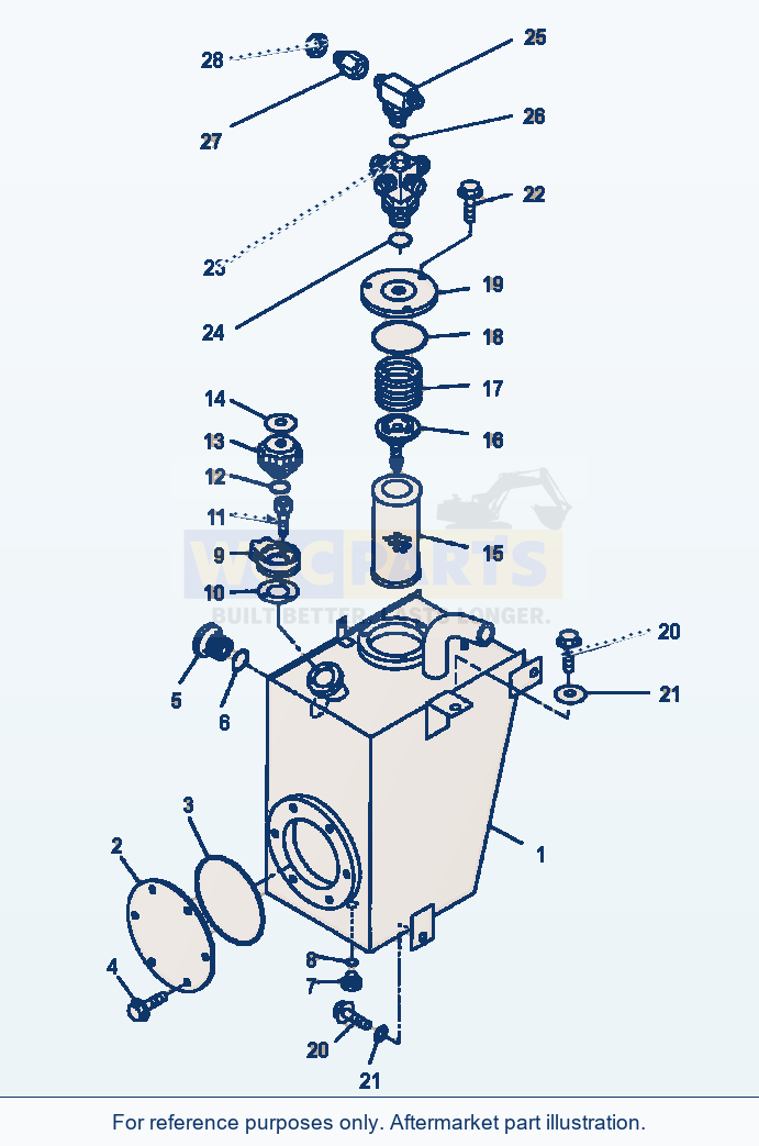 Komatsu WA180-3MC Hydraulic Tank parts diagram