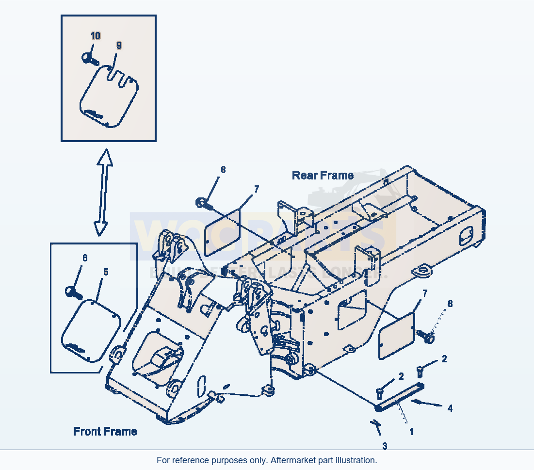 Komatsu WA180-3MC Bar Lock And Cover - Standard parts diagram