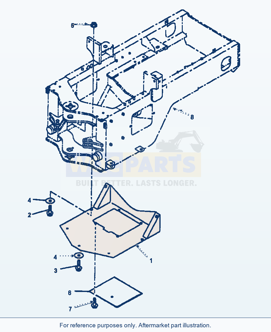 Komatsu WA180-3MC Bar Lock And Cover - Underguard parts diagram