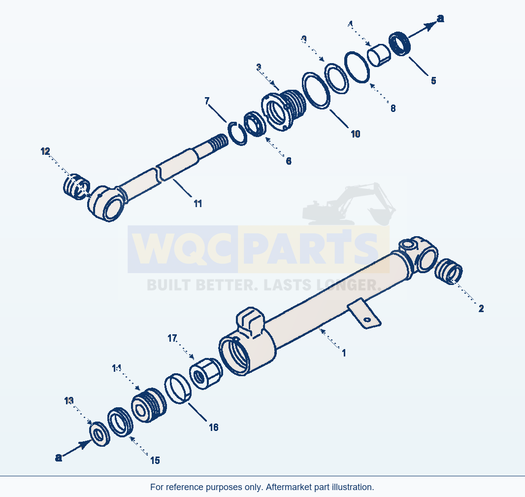 Komatsu WA180-3MC Steering Cylinder parts diagram