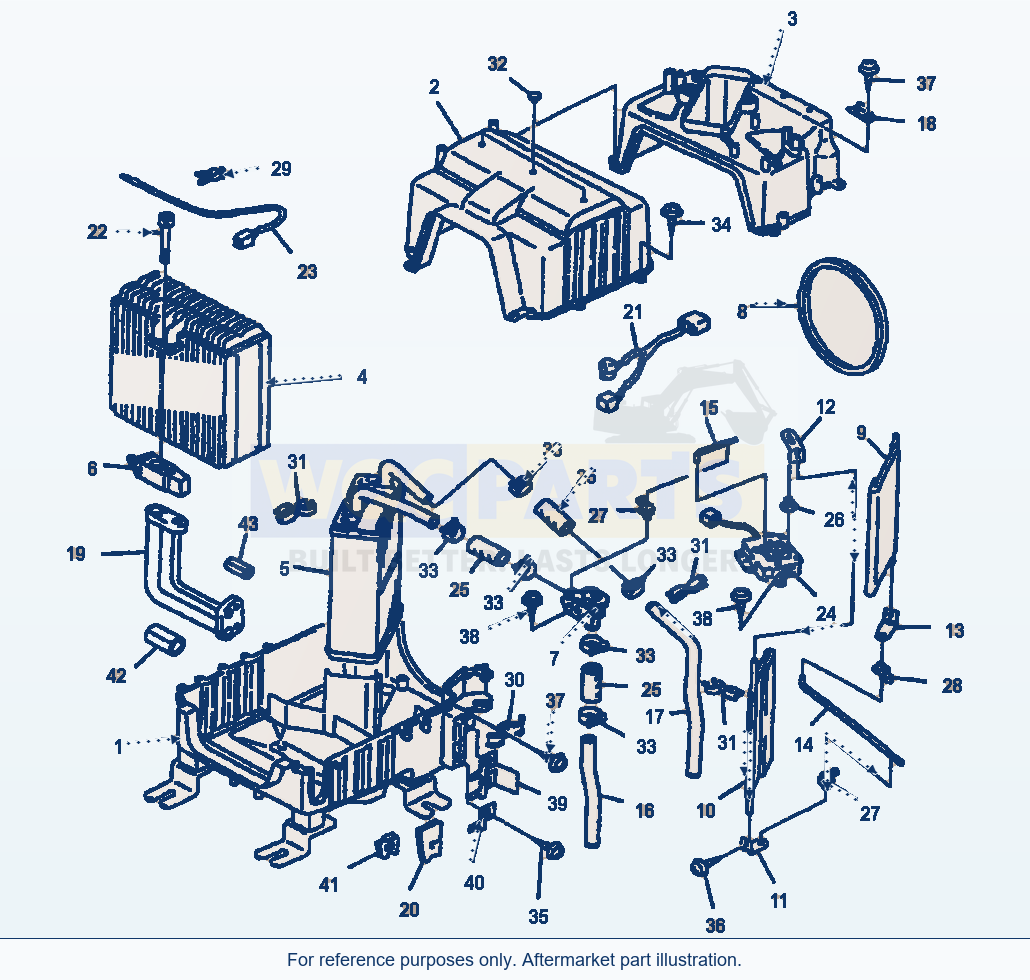 Komatsu WA180-3MC Air Conditioner Kit parts diagram
