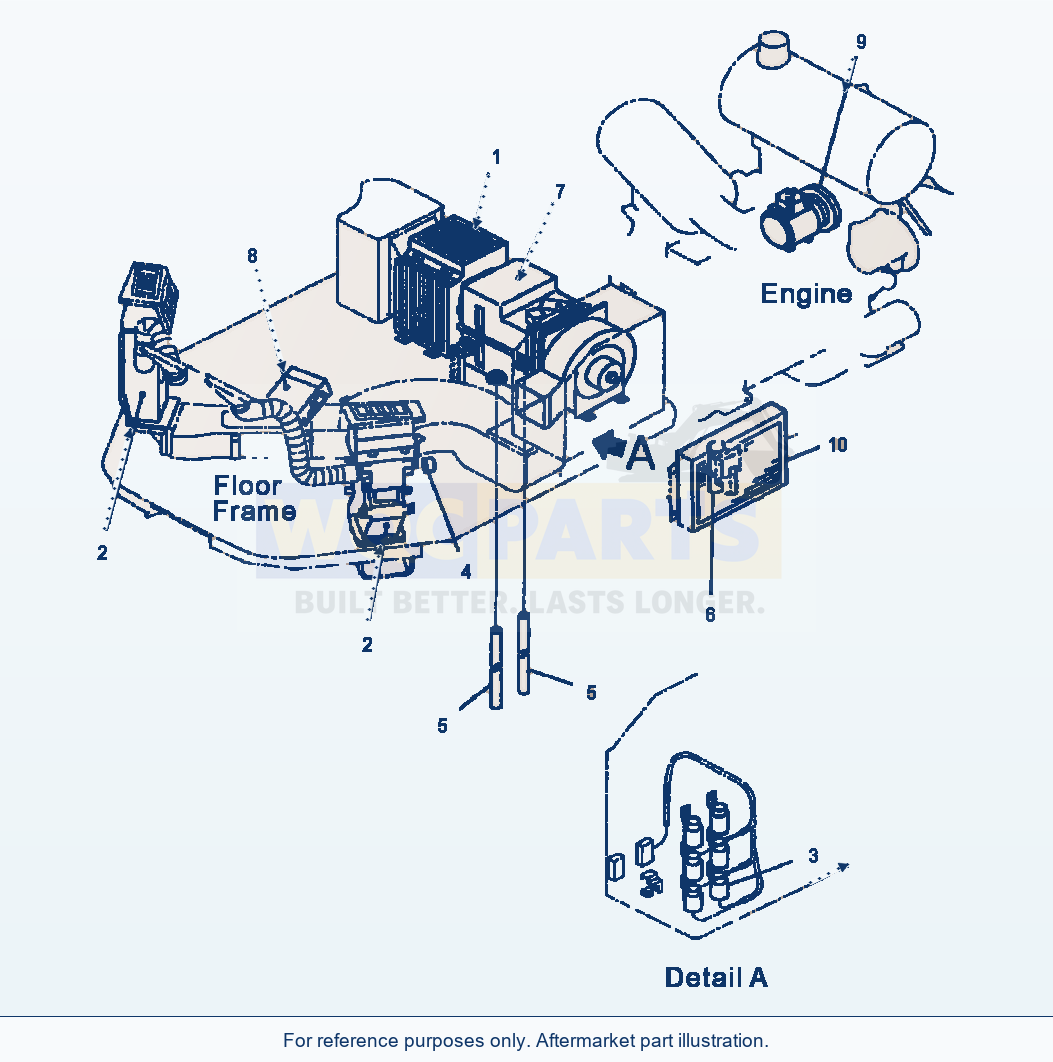 Komatsu WA180-3MC Air Conditioner - With Cab parts diagram