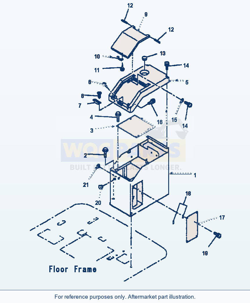 Komatsu WA180-3MC Console Box - L.H. parts diagram