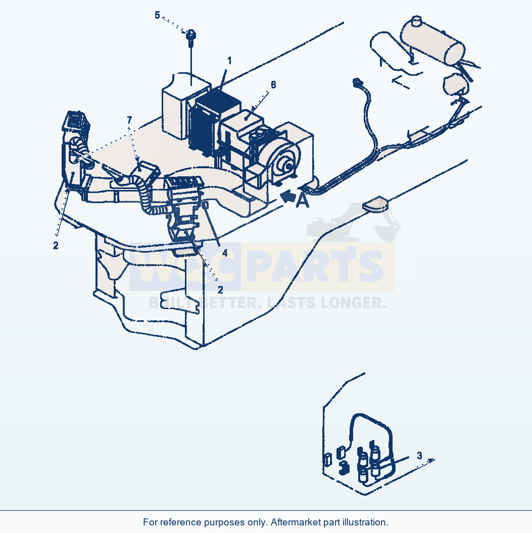 Komatsu WA180-3MC Operator'S Cab - Heater And Damper Assembly parts diagram
