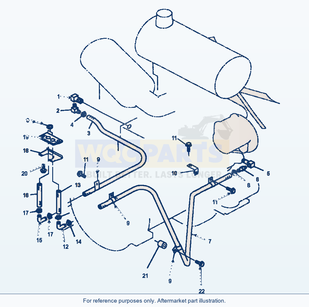 Komatsu WA180-3MC Operator'S Cab - Heater Piping parts diagram