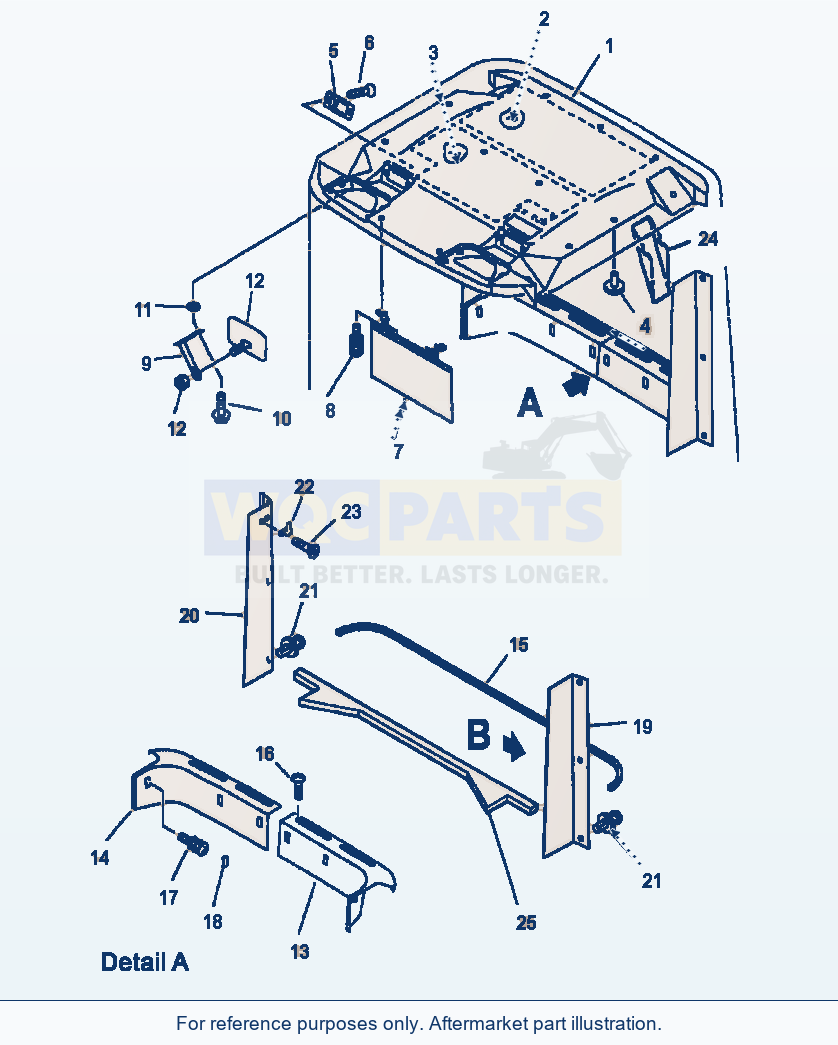 Komatsu WA180-3MC Operator'S Cab - Roof And Rear Interior Trim parts diagram