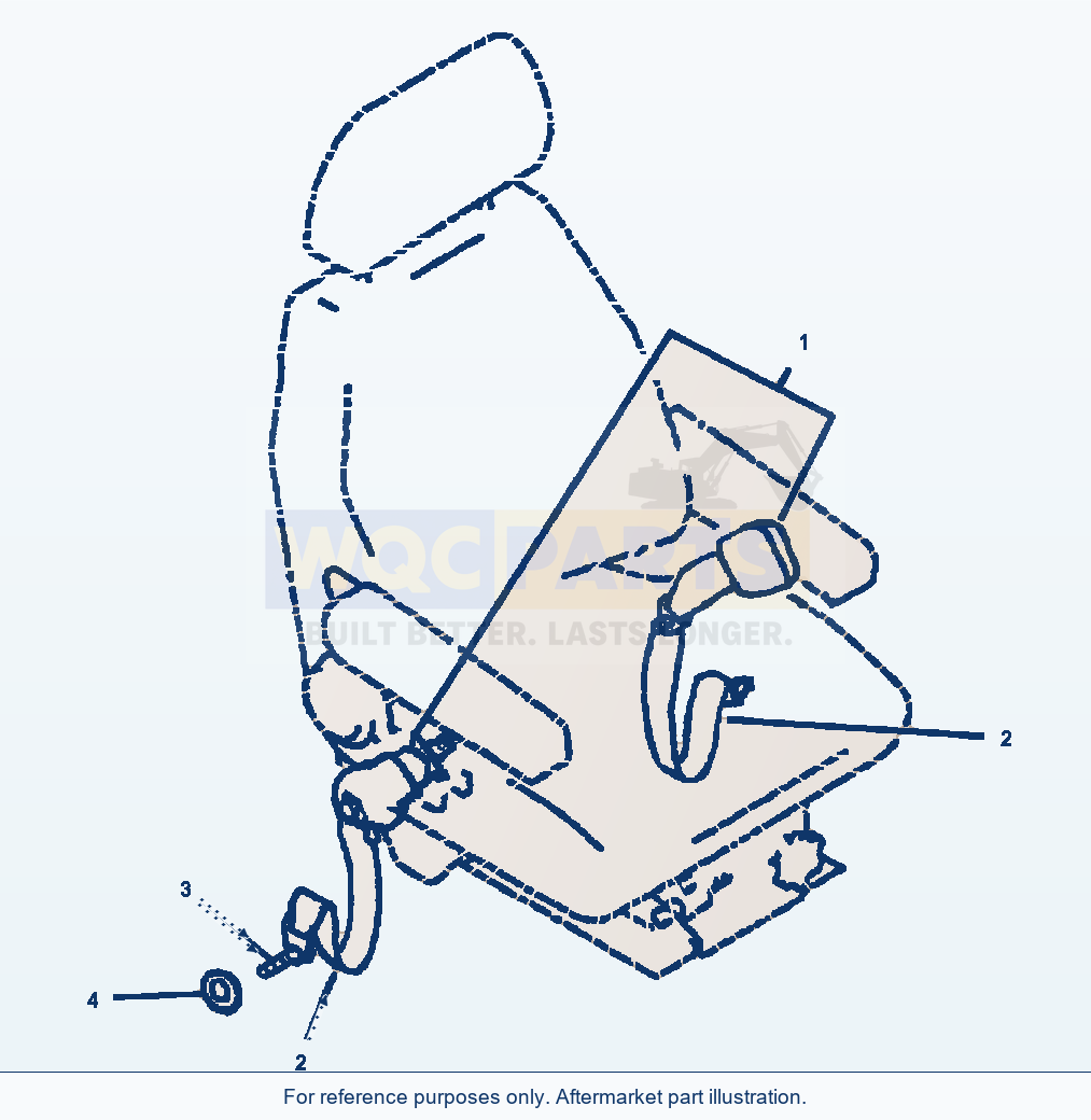 Komatsu WA180-3MC Retractable Seat Belt parts diagram