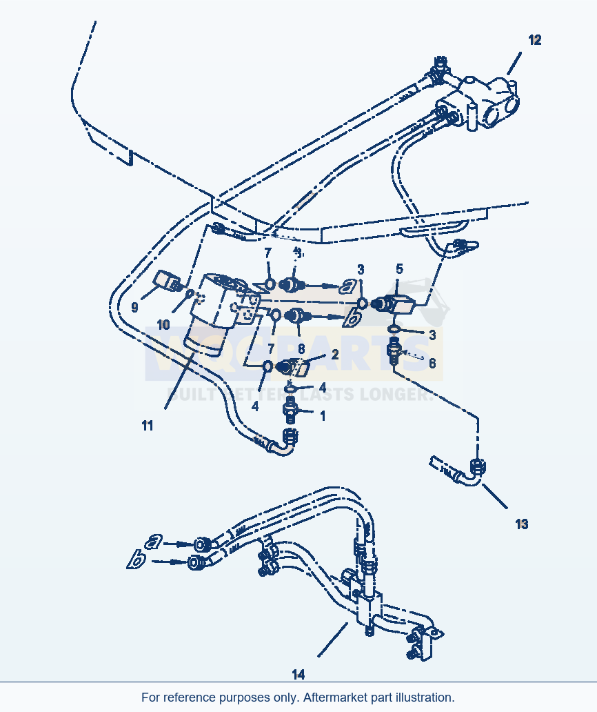 Komatsu WA180-3MC Steering - Piping - Control Valve parts diagram