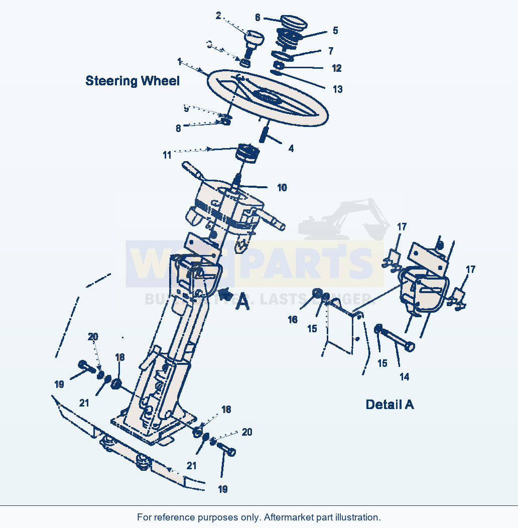 Komatsu WA180-3MC Steering - Wheel And Column parts diagram