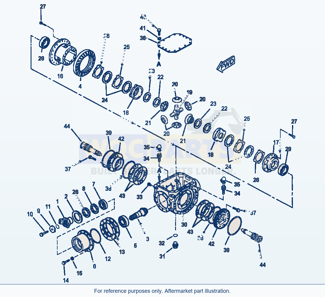 Komatsu WA180-3MC Rear Axle - Differential - Limited Slip parts diagram