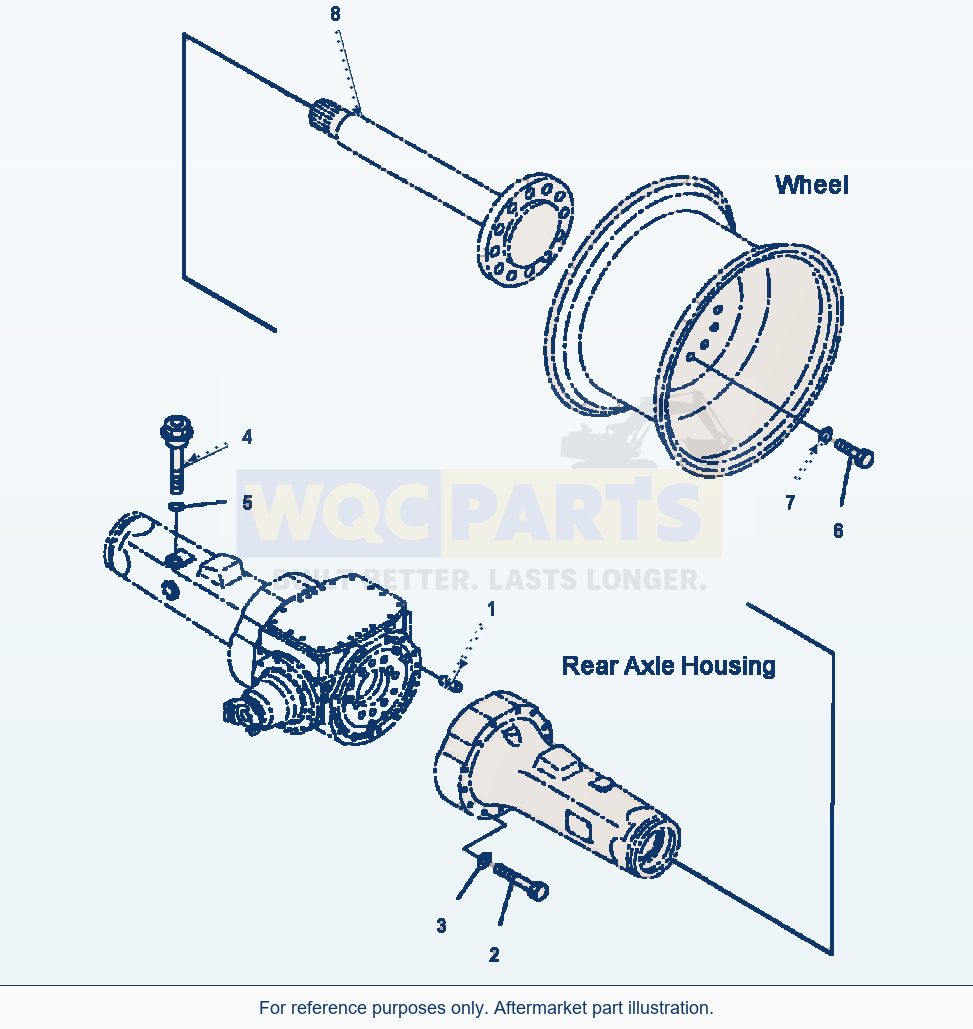 Komatsu WA180-3MC Rear Axle - Mounting Parts parts diagram