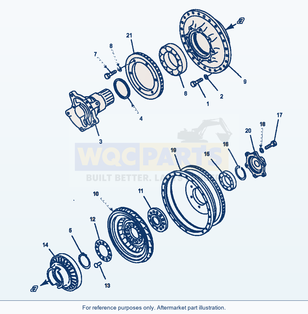 Komatsu WA180-3MC Torque Converter parts diagram