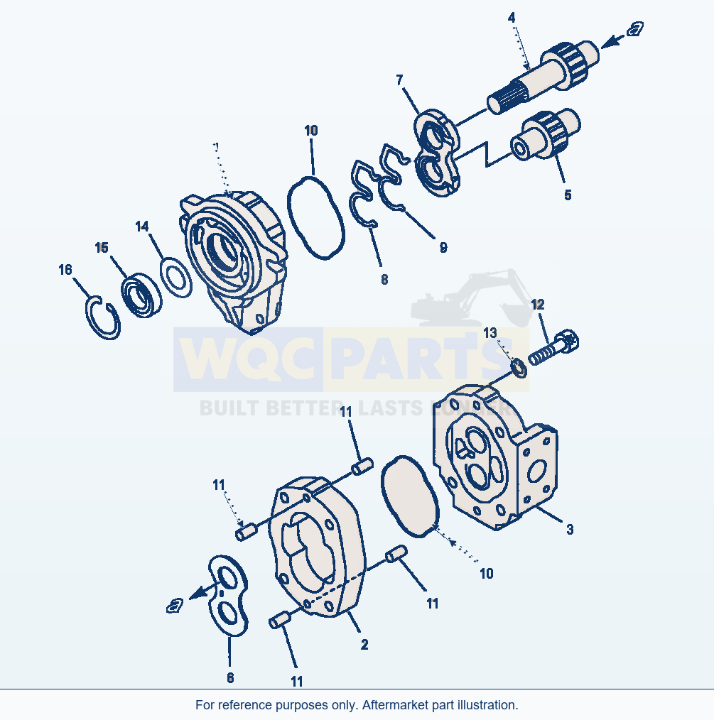 Komatsu WA180-3MC Transmission - Hydraulic Pump parts diagram