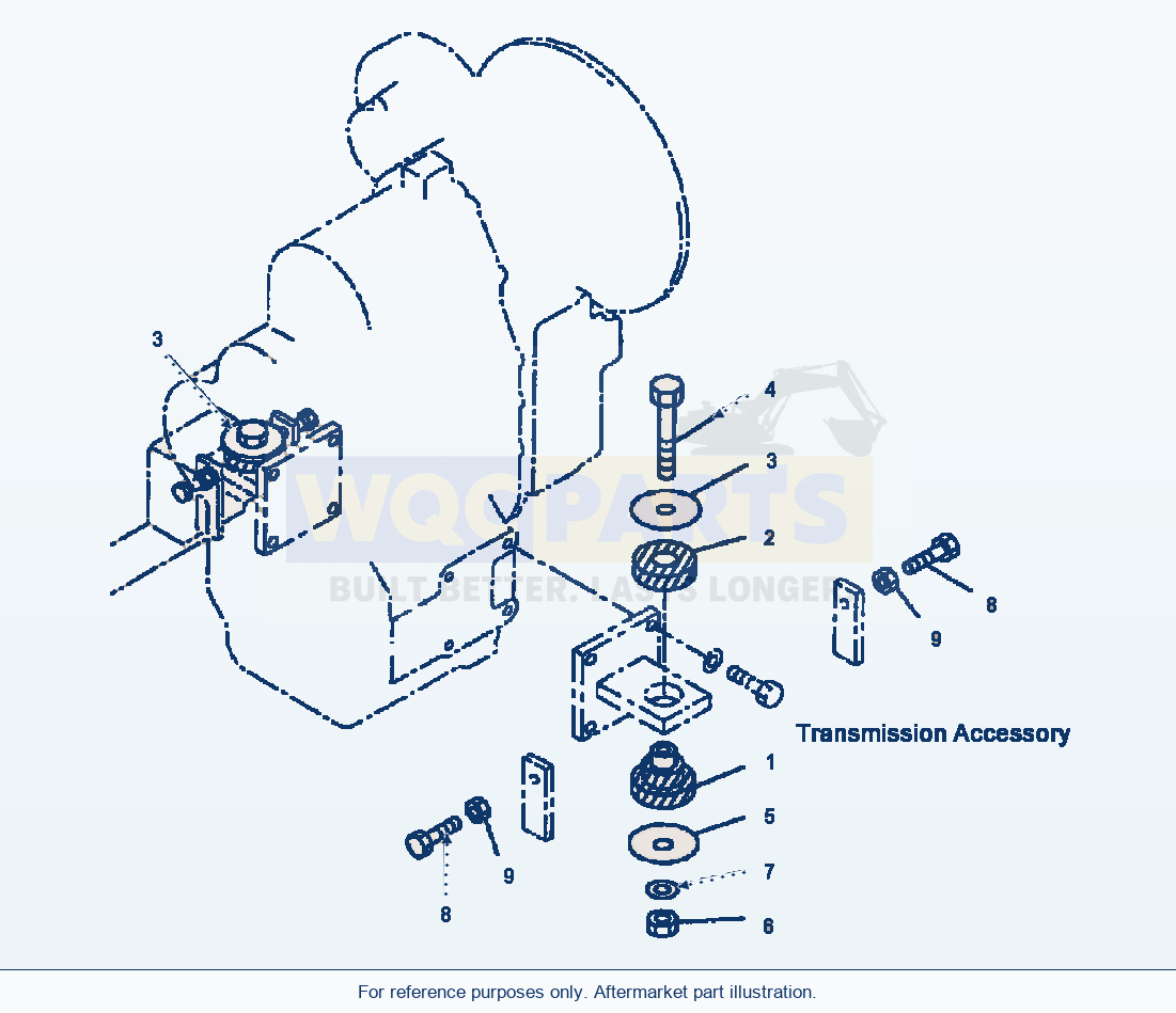 Komatsu WA180-3MC Transmission - Mounting Parts parts diagram