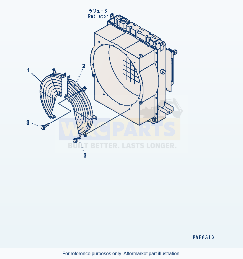 Komatsu WA180L-3 Guard (For Radiator) parts diagram