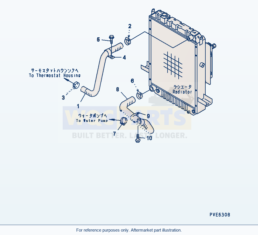 Komatsu WA180L-3 Radiator (Engine Line) parts diagram