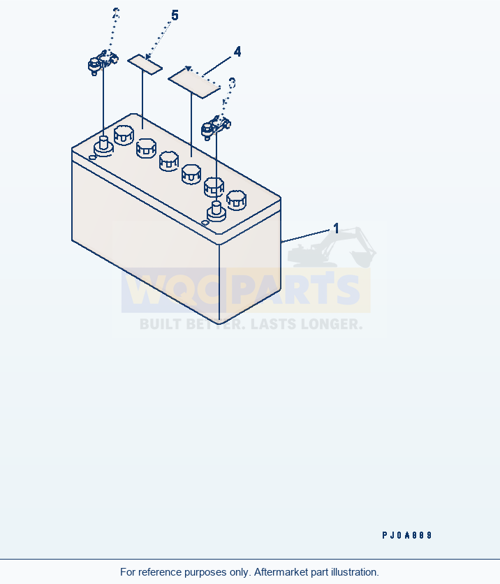Komatsu WA180L-3 Battery (12V 110Ah) (Large Capacity) parts diagram