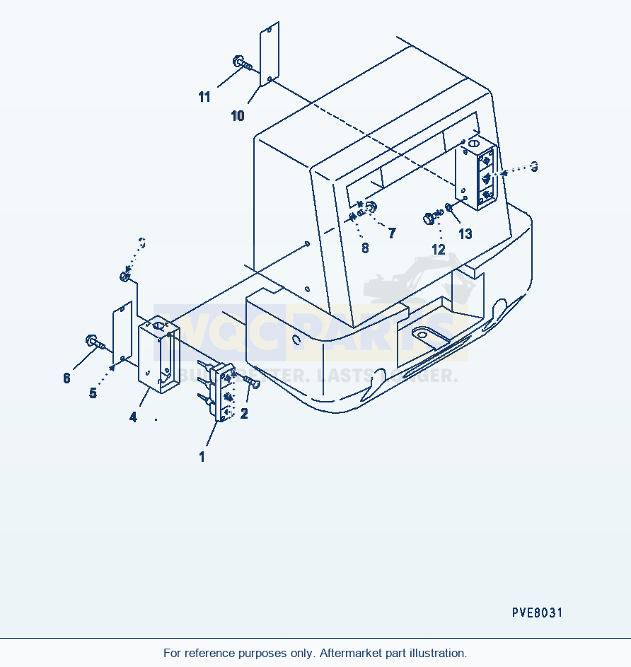 Komatsu WA180L-3 Battery Box (Rear Lamp) parts diagram