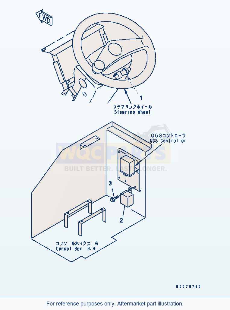 Komatsu WA180L-3 Electrical Instrument parts diagram