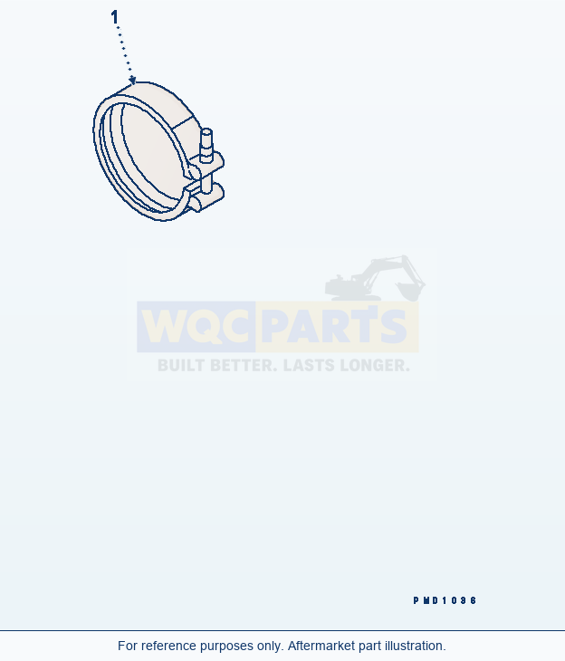 Komatsu WA180L-3 Exhaust Connector Clamp parts diagram