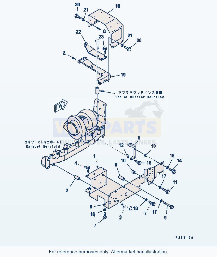 Komatsu WA180L-3 Heat Shield(#26200929-26254217) parts diagram