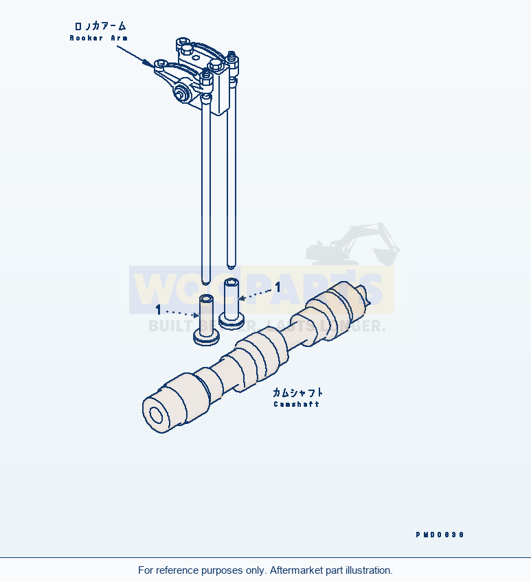 Komatsu WA180L-3 Tappet(#26200467-) parts diagram
