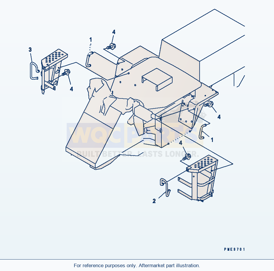 Komatsu WA180L-3 Hand Rail (With Cab) parts diagram
