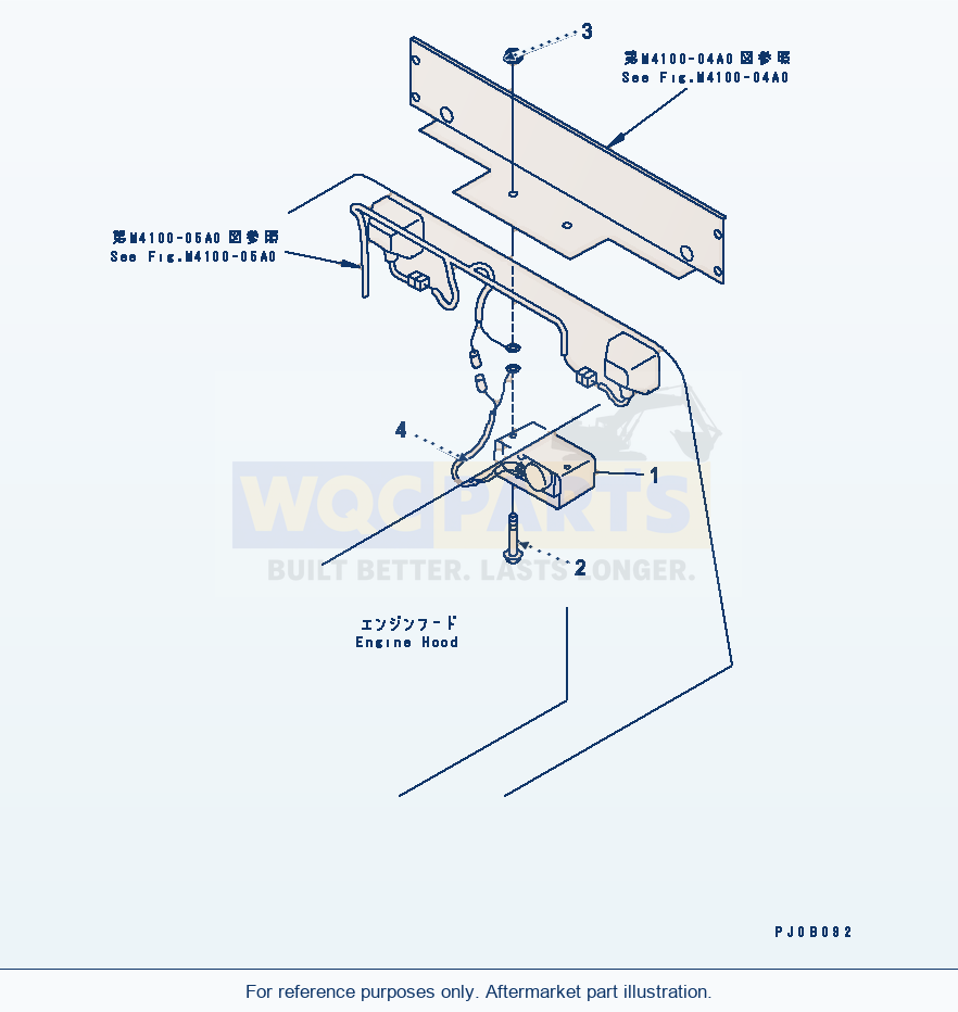 Komatsu WA180L-3 Radiator Guard (Back-Up Alarm) parts diagram