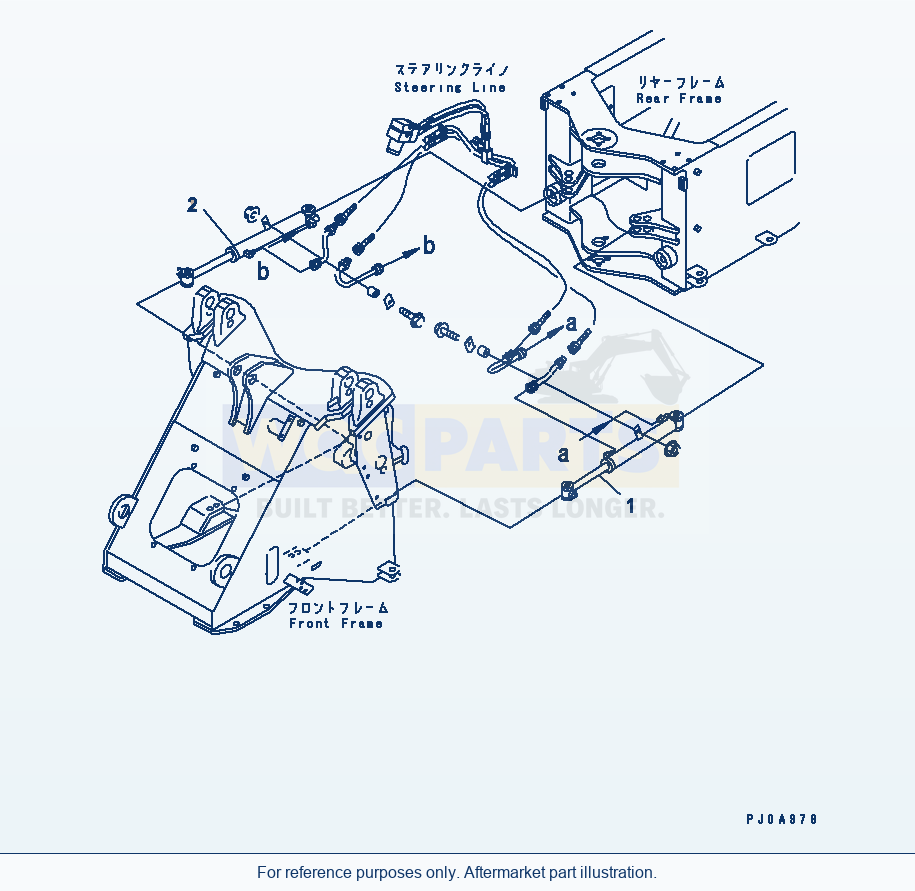 Komatsu WA180L-3 Steering Cylinder parts diagram