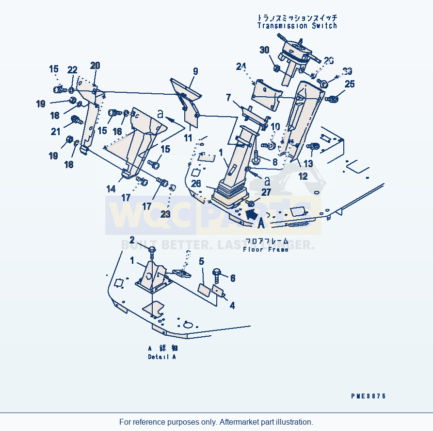 Komatsu WA180L-3 Floor (Dashboard) parts diagram