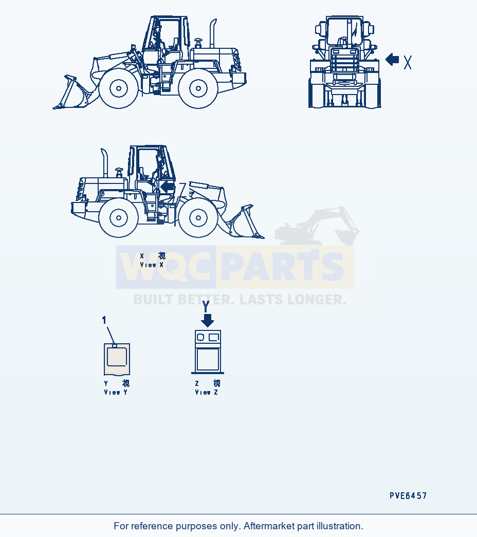 Komatsu WA180L-3 Floor Decal (With E.C.S.S.) parts diagram