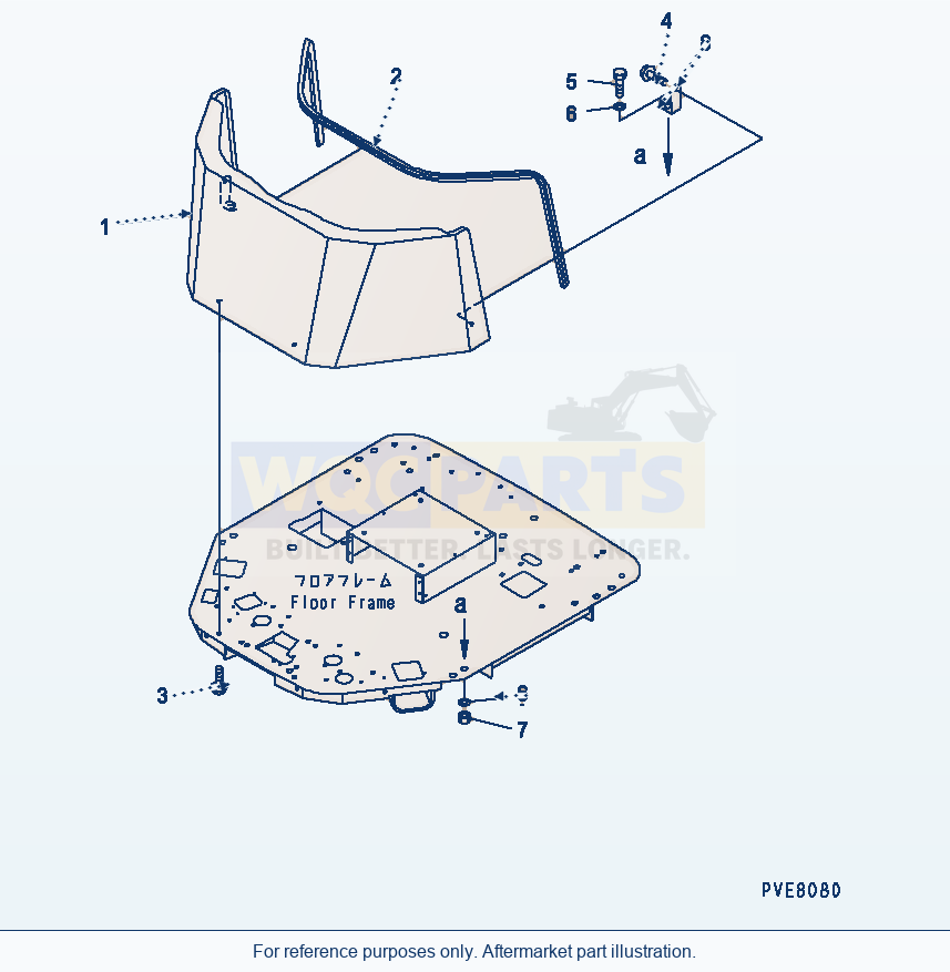 Komatsu WA180L-3 Floor Guard (Without Cab) parts diagram