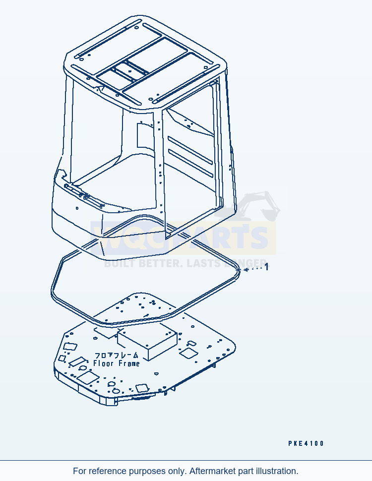 Komatsu WA180L-3 Rops Cab (Seal) parts diagram
