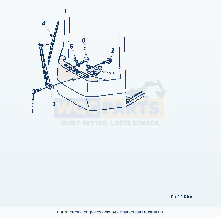 Komatsu WA180L-3 Rosp Cab (Front Wiper) parts diagram