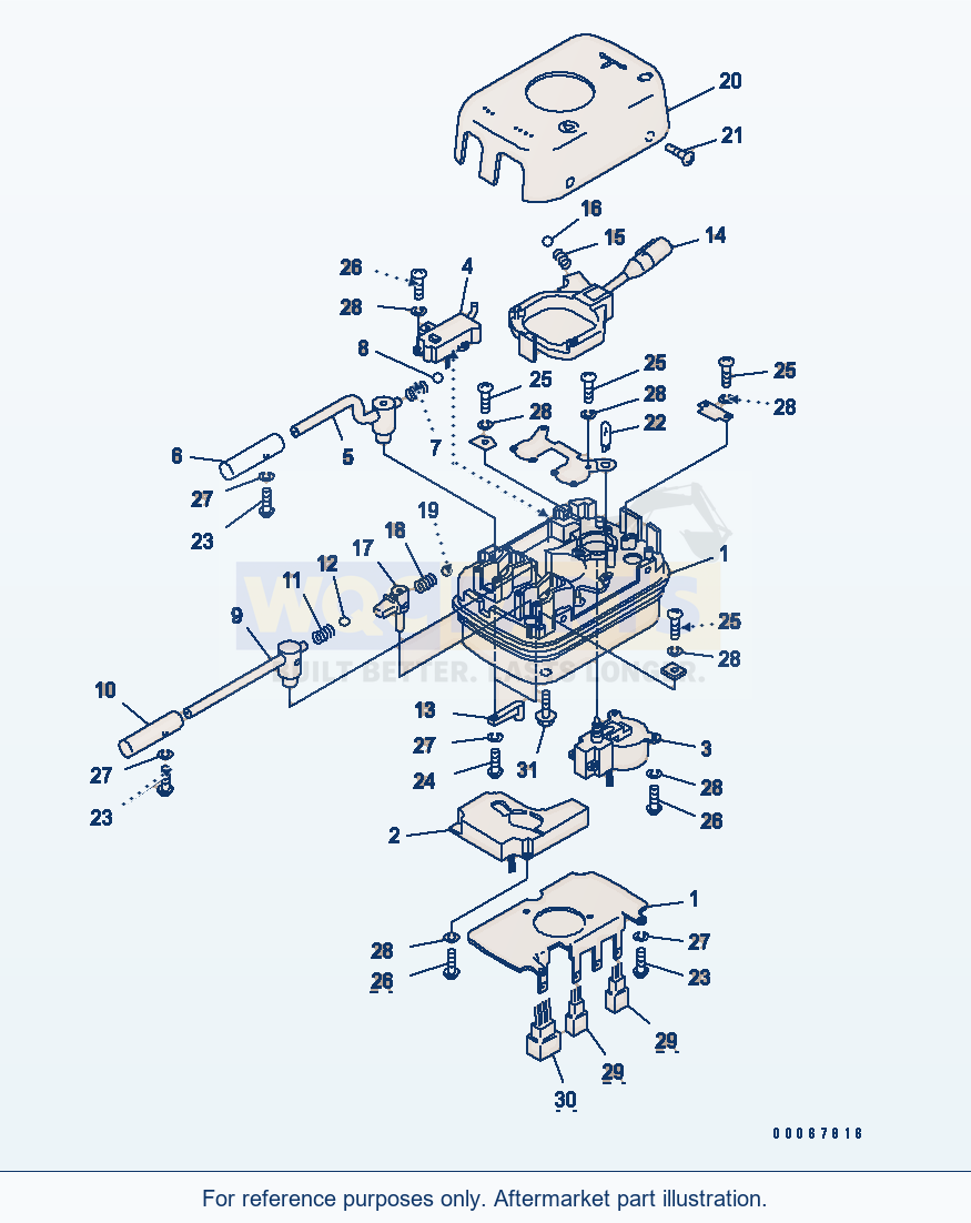 Komatsu WA180L-3 Transmission Control Switch parts diagram