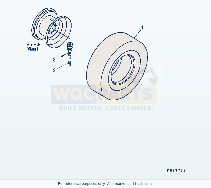 Komatsu WA180L-3 Tire (17.5-R25-L3 Tubeless Tire) (Michelin) parts diagram