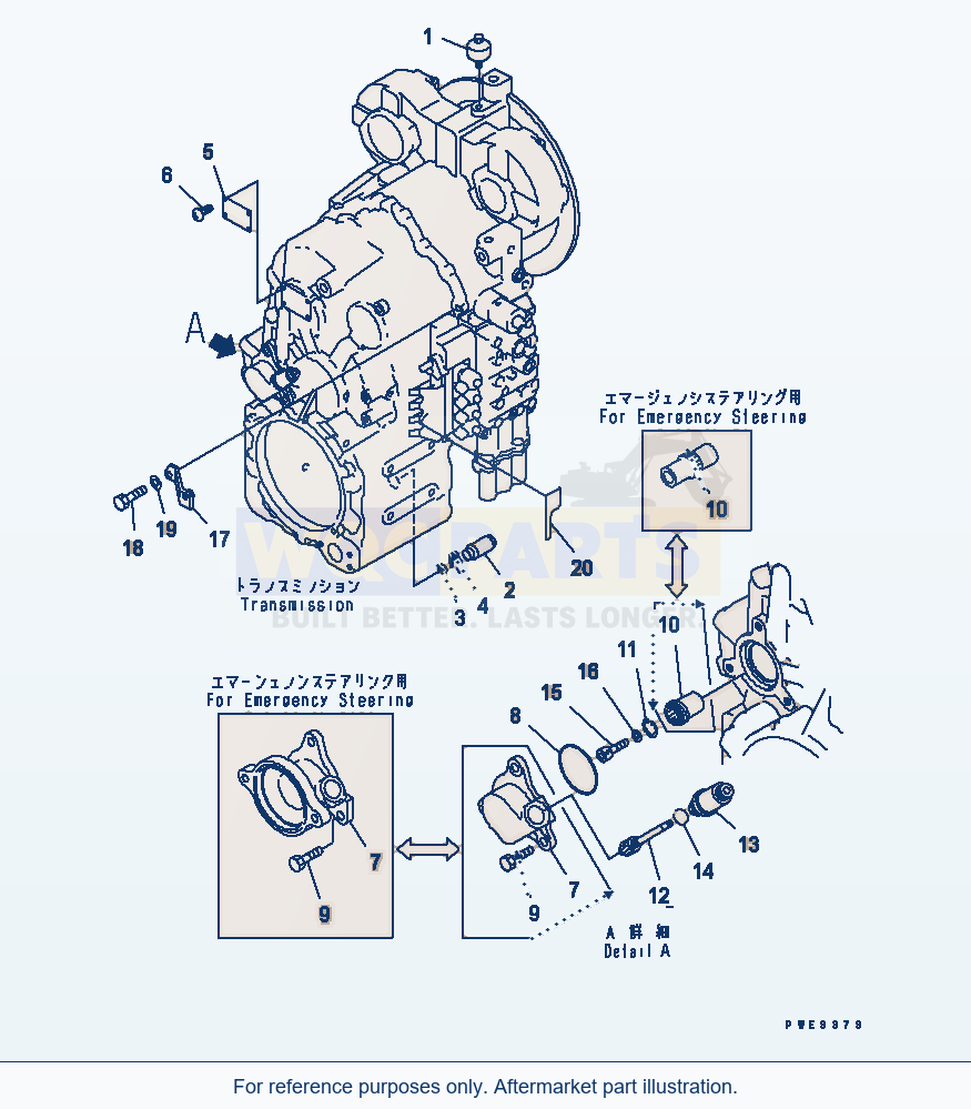 Komatsu WA180L-3 Transmission (Accessory) parts diagram