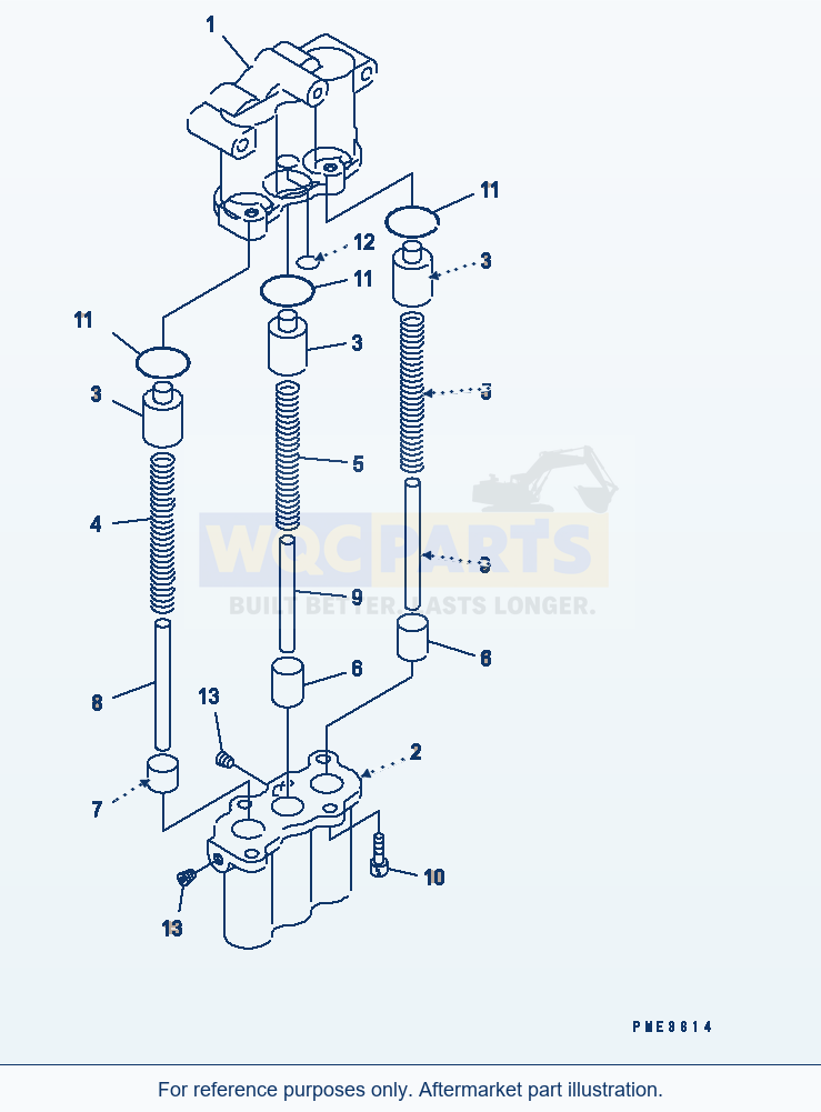Komatsu WA180L-3 Transmission Accumulator Valve parts diagram
