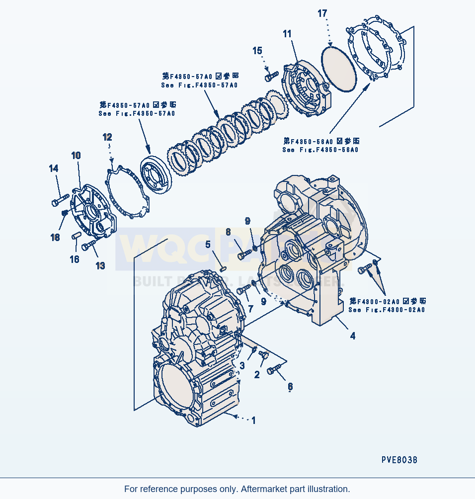 Komatsu WA180L-3 Transmission (Transmission Case) parts diagram
