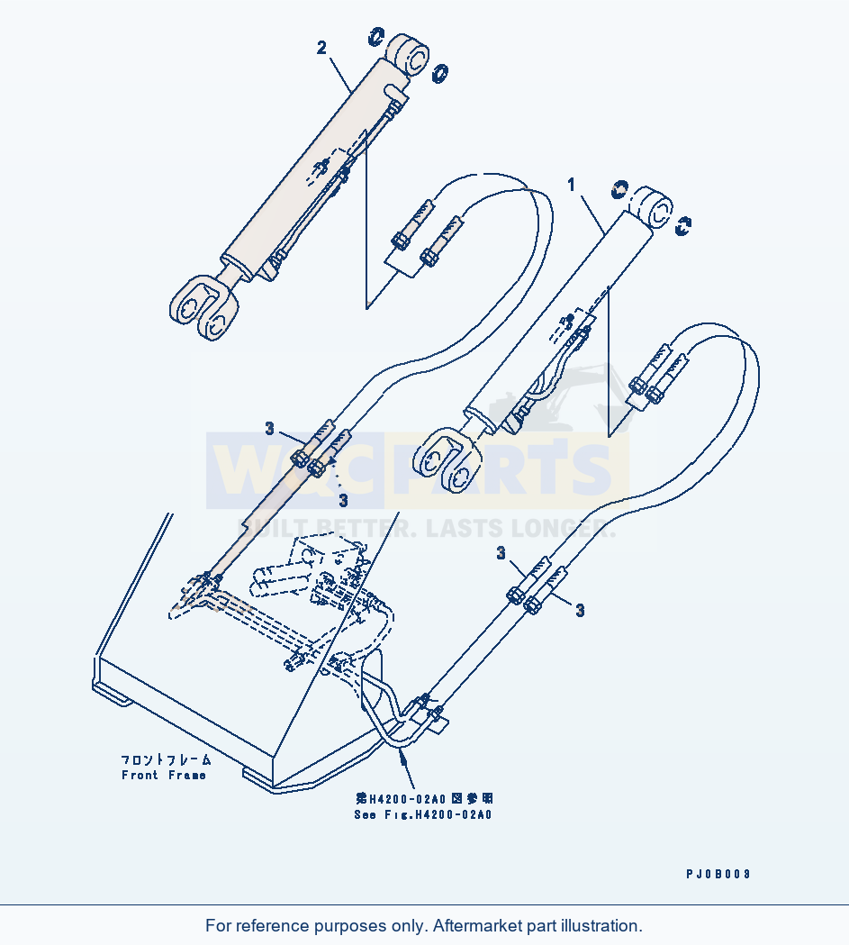 Komatsu WA180L-3 Lift Cylinder (Lift Cylinder And Piping) parts diagram