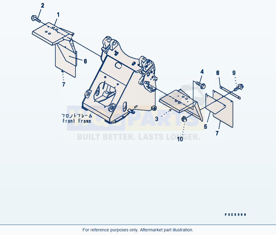 Komatsu WA180PT-3 Front Fender parts diagram
