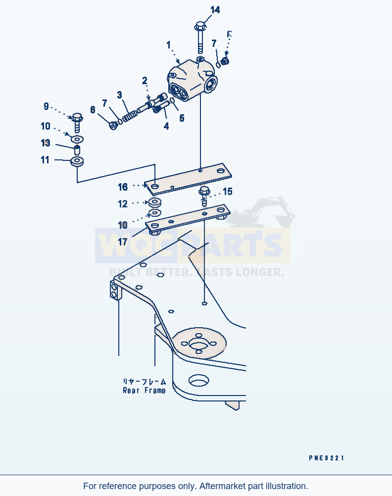 Komatsu WA180PT-3 Steering Priority Valve parts diagram