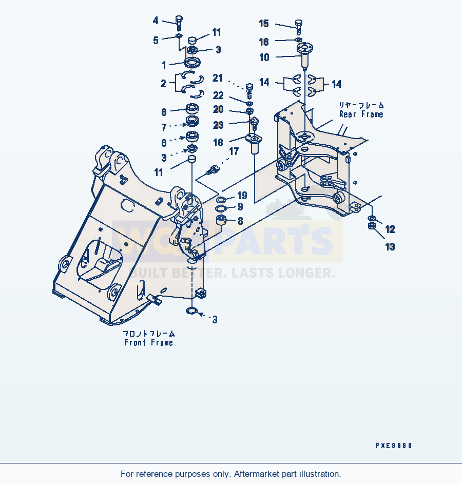 Komatsu WA180PT-3 Hinge Pin parts diagram