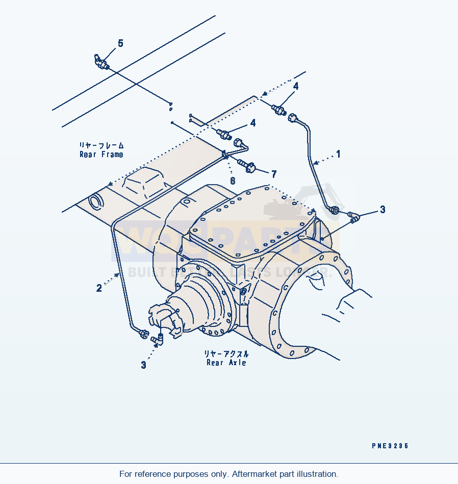 Komatsu WA180PT-3 Remote Grease parts diagram